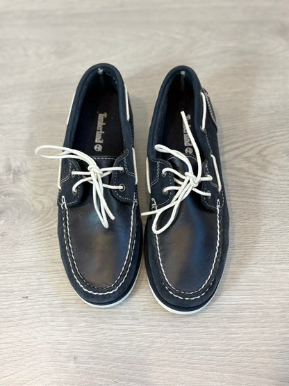 TIMBERLAND. Náuticos piel en azul. T 39