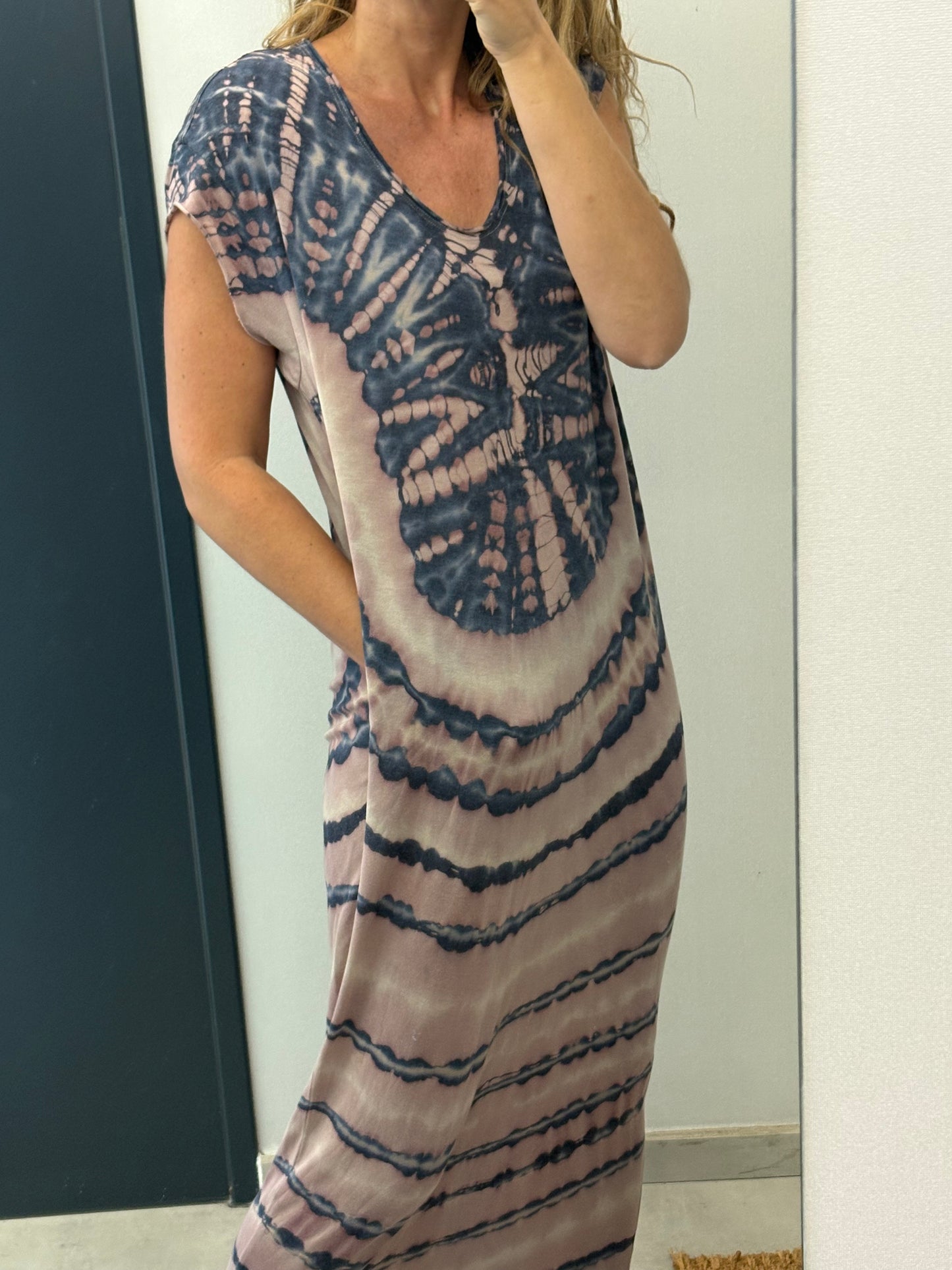 RAQUEL ALLEGRA. Vestido maxi algodón tie dye