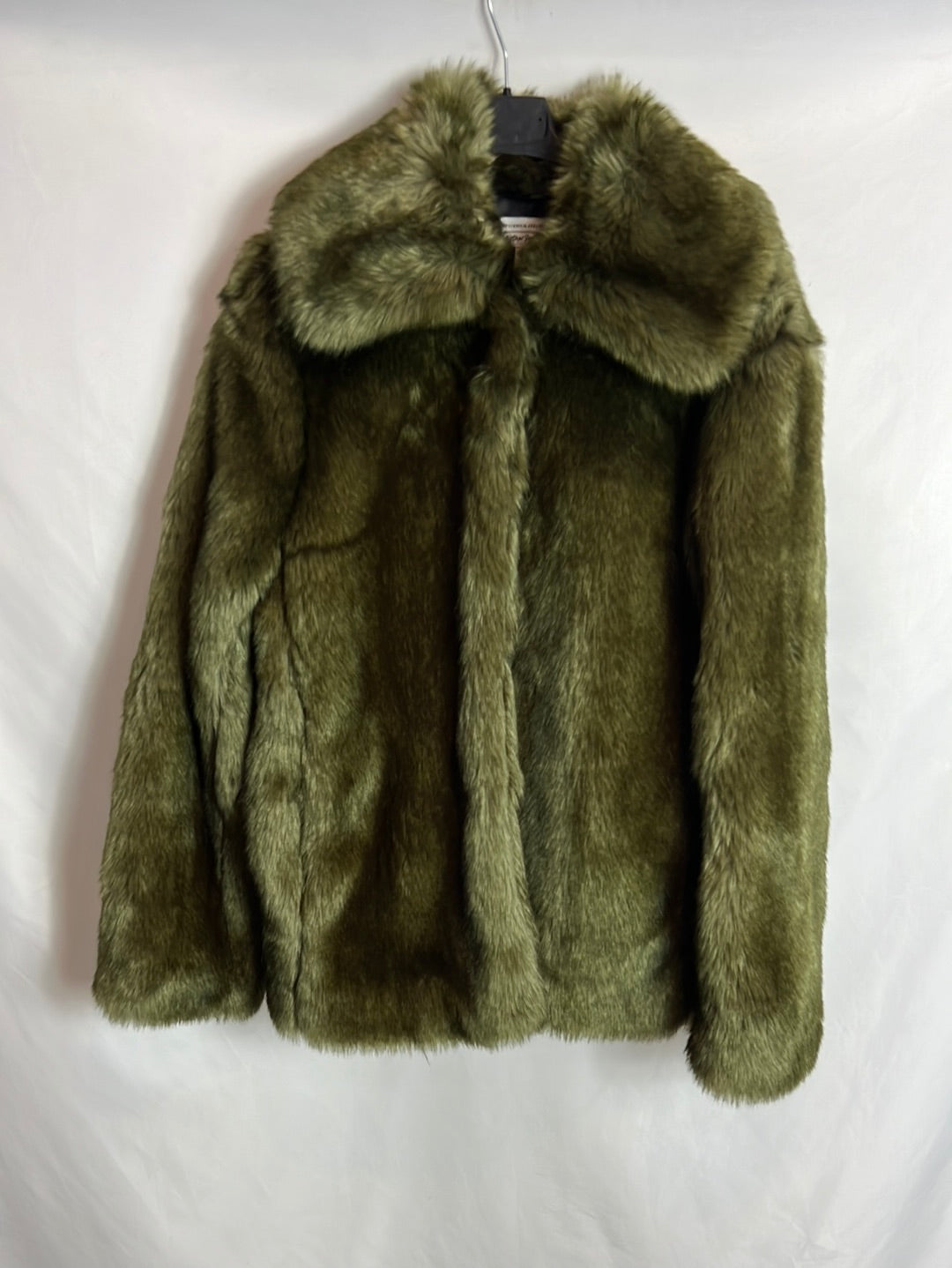 &amp;OTHER STORIES. Green fur coat. Size 36