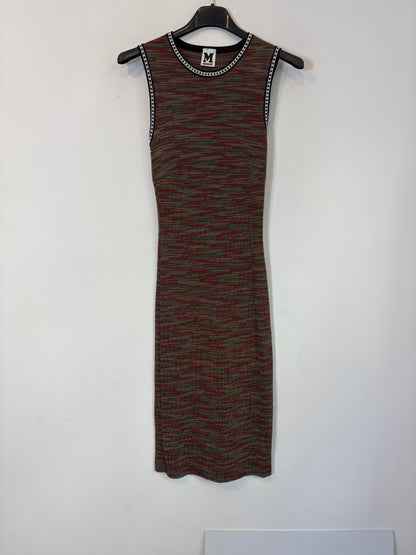MISSONI. Vestido entallado abertura espalda. T 38 (XS)