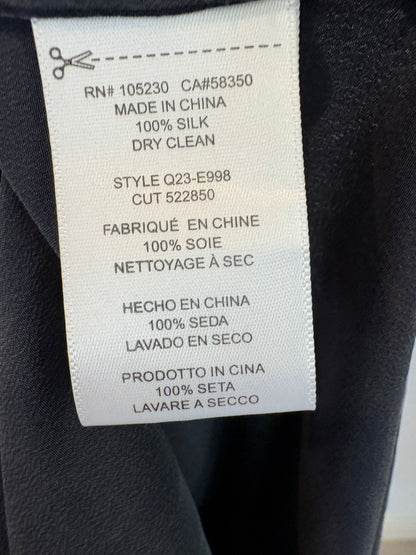 EQUIPMENT. Vestido largo seda azul aberturas. T M (tara)