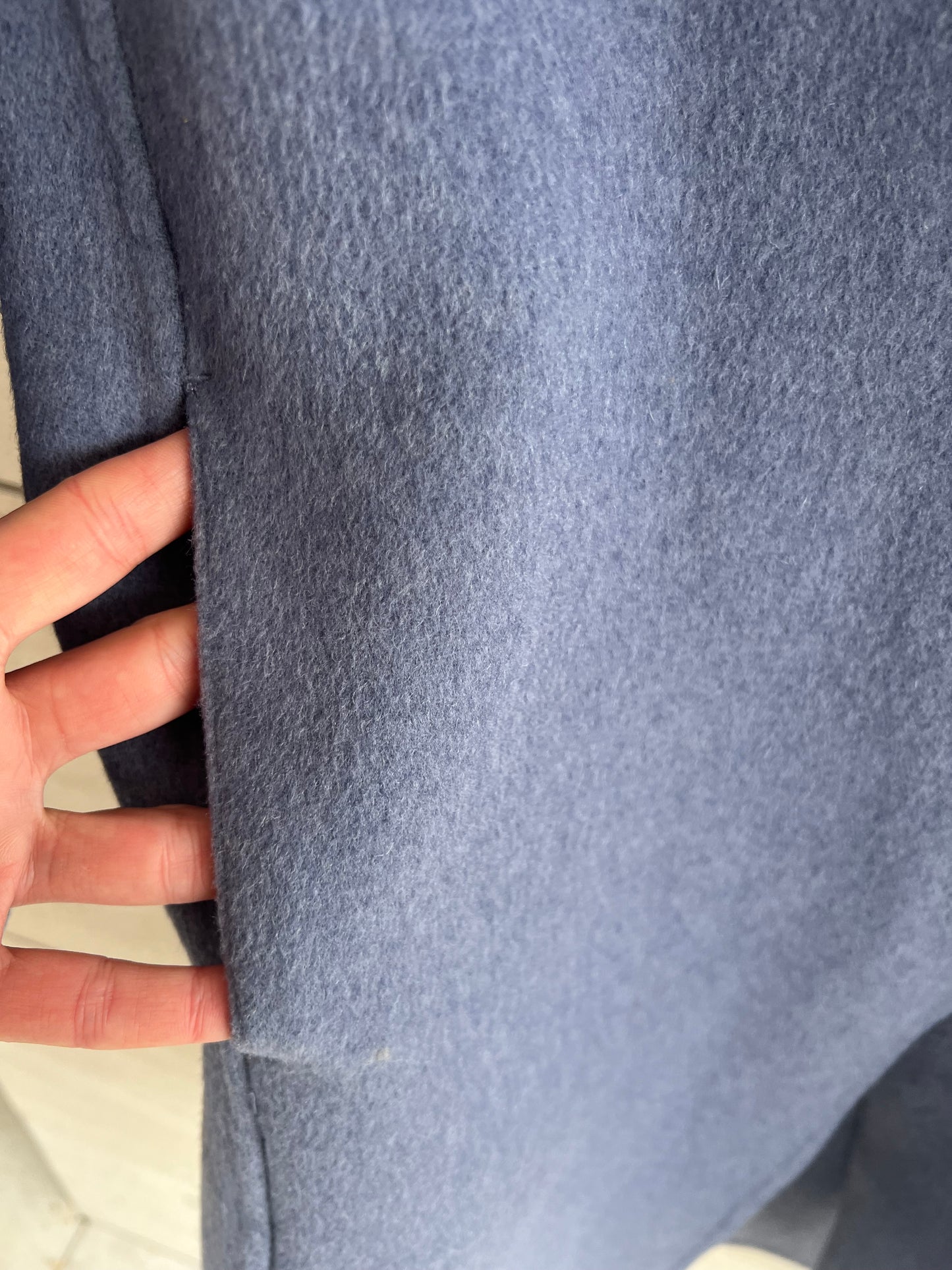 UNIQLO. Abrigo azul/morado lana mezcla. T XS (S)