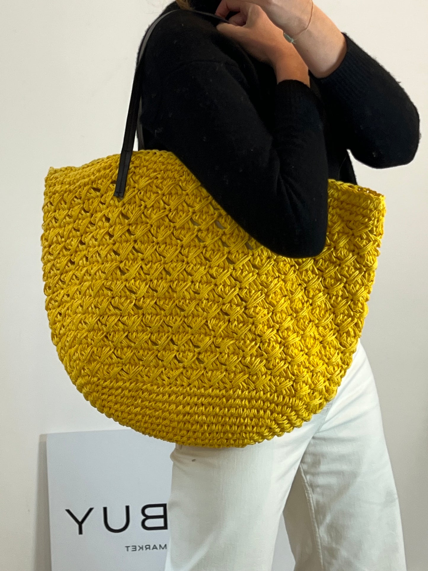 PURIFICACION GARCIA. Bolso grande doble textura