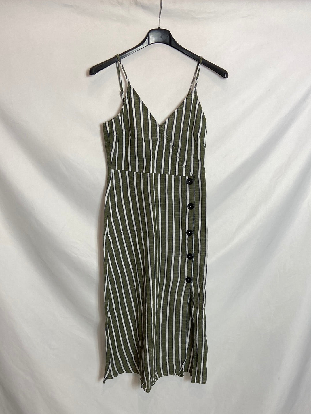 SFERA. Vestido rayas botones apertura. T.S