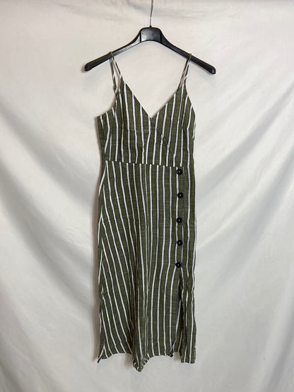 SFERA. Vestido rayas botones apertura. T.S