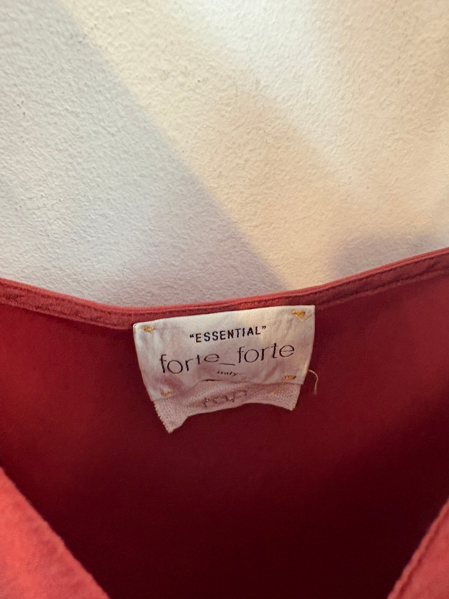FORTE FORTE. Top seda color teja
