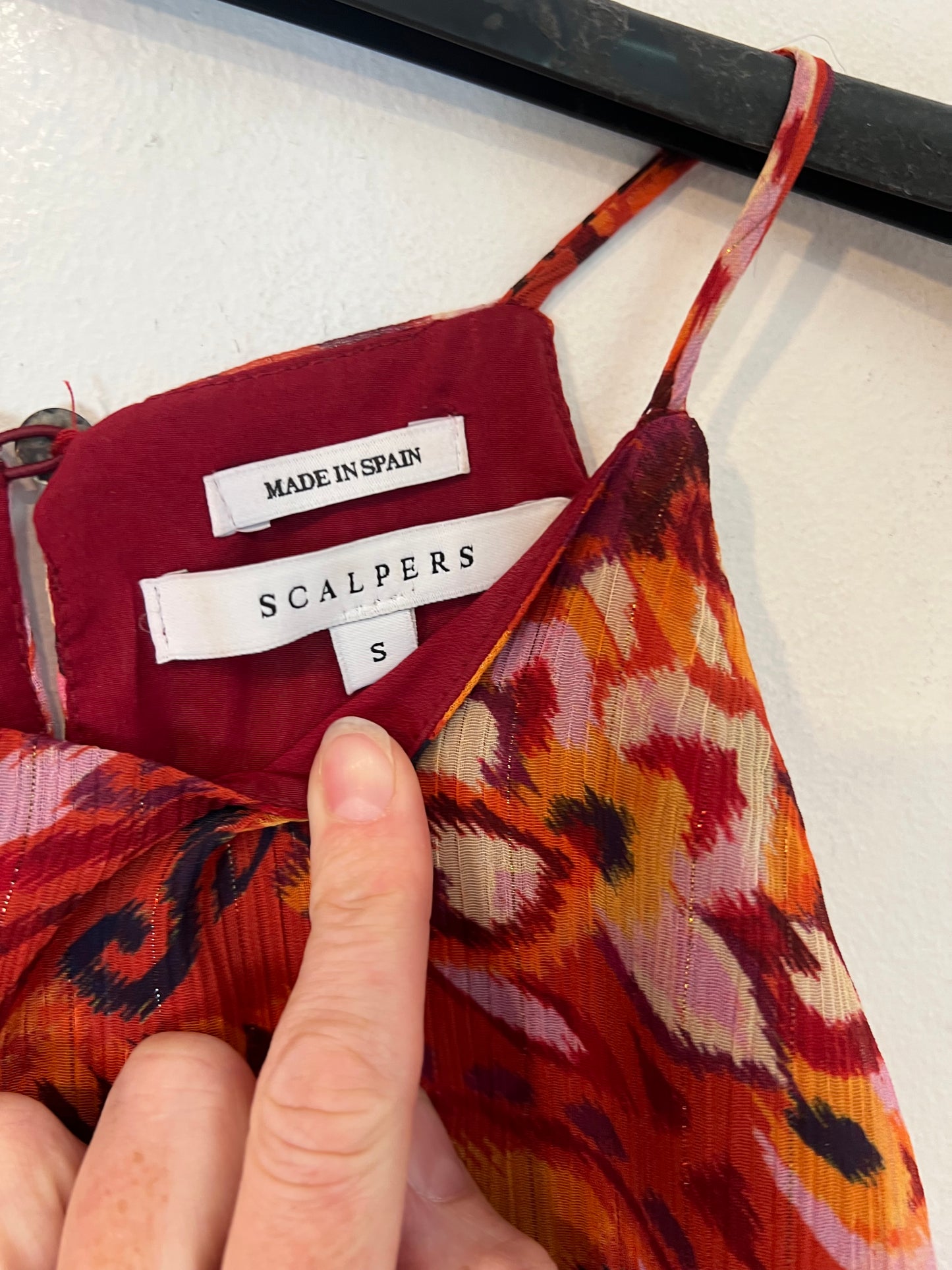 SCALPERS. Vestido estampado rojo  T.s