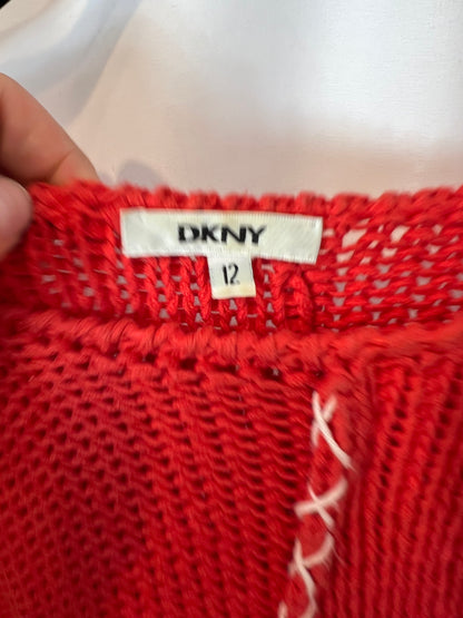 DKNY. Red sweater with details. Size 12 (XS)