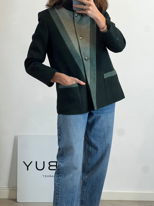 BYAN. Blazer lana tonos verdes