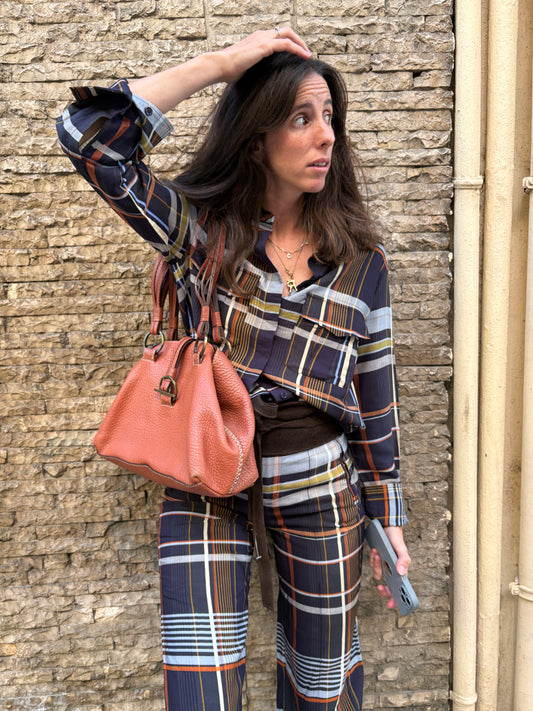 CAROLINA HERRERA. Bolso de hombro piel asa multiple