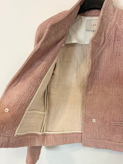IRO. Chaqueta rosa textura bordados