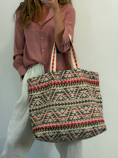 SÉZANE. Multicolored raffia bag