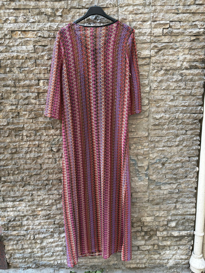 SLOWLOVE. Vestido colores troquelado T.34