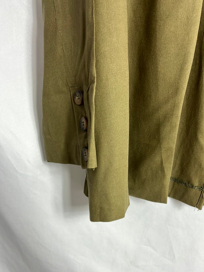 ZARA. T.xs oversized green fluid blazer