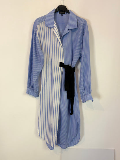MIRTO. Striped midi shirt dress. Size 36