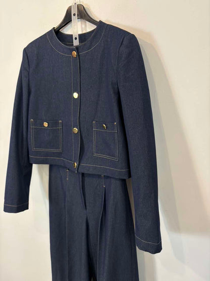 ZARA. Total look denim detalle costuras