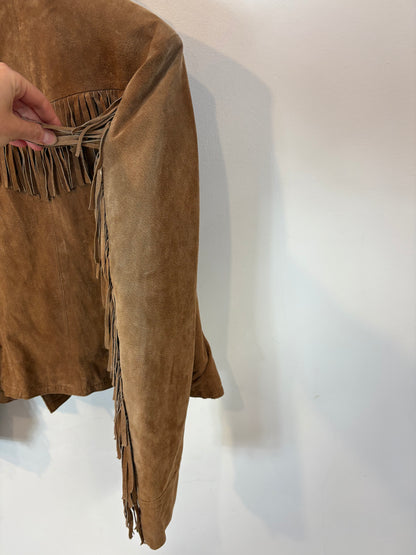 Chaqueta piel flecos