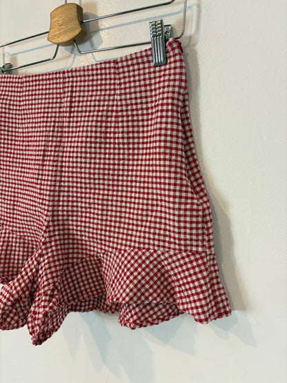 ZARA. Pantalón corto cuadros T.s