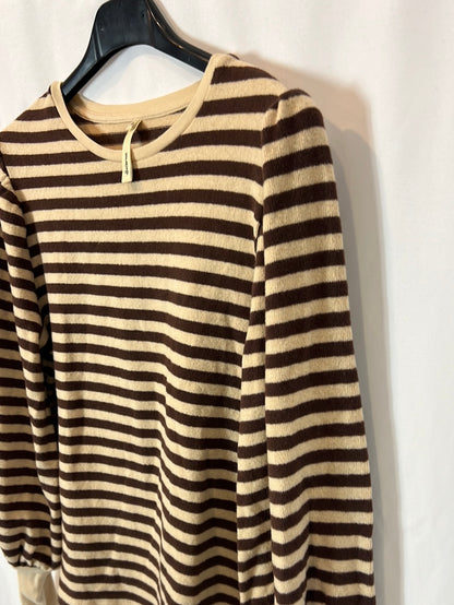 BELLEROSE. Striped sweater with sleeve detail. Size 0 (S)