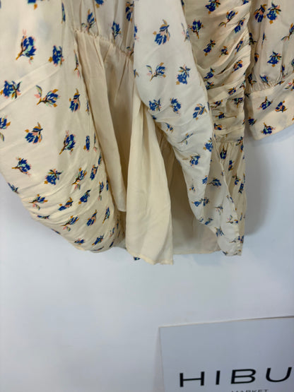 ZADIG & VOLTAIRE. Vestido corto estampado fruncidos