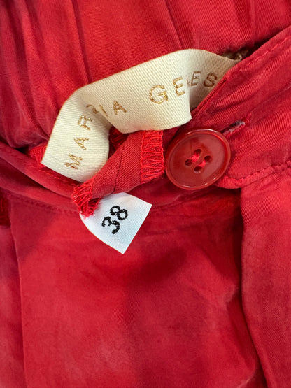 MARZI GENESI. Pantalón rojo fluido pinzas