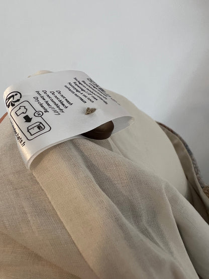 SEZANE. Checked wide-leg trousers size 34