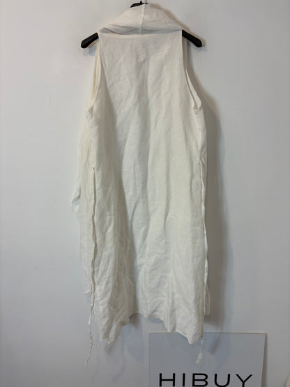 SON FINISTRA. Chaleco lino blanco