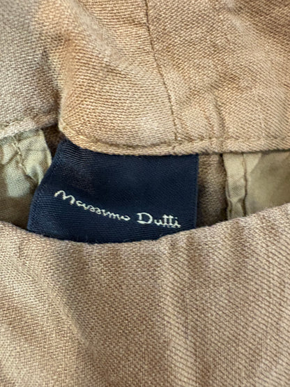 MASSIMO DUTTI. Pantalón marrón claro mezcla