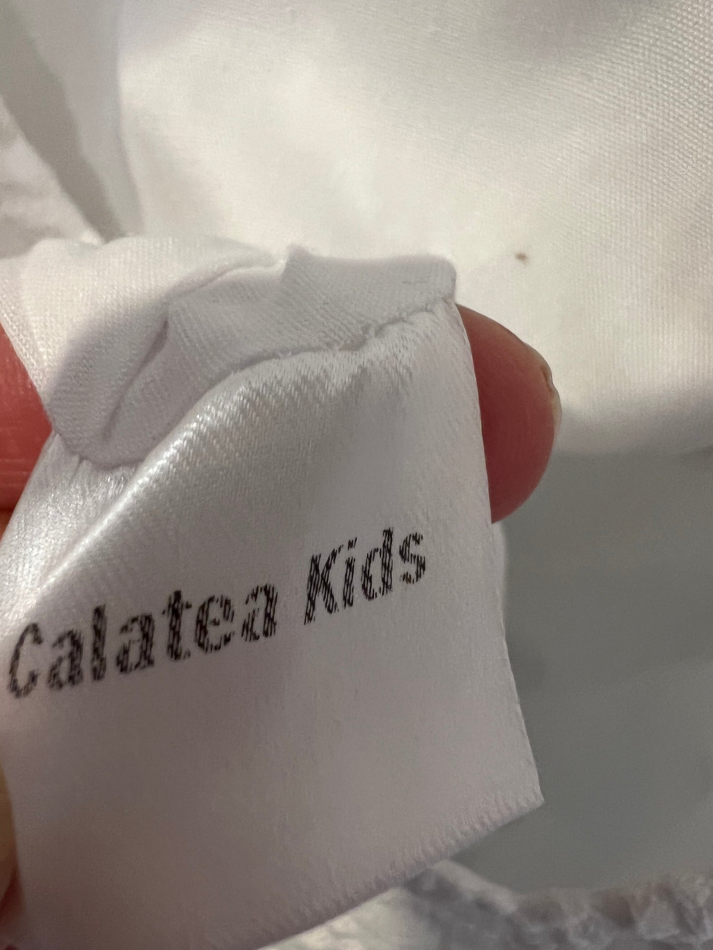 CALATEA. Vestido midi blanco bordados. T M