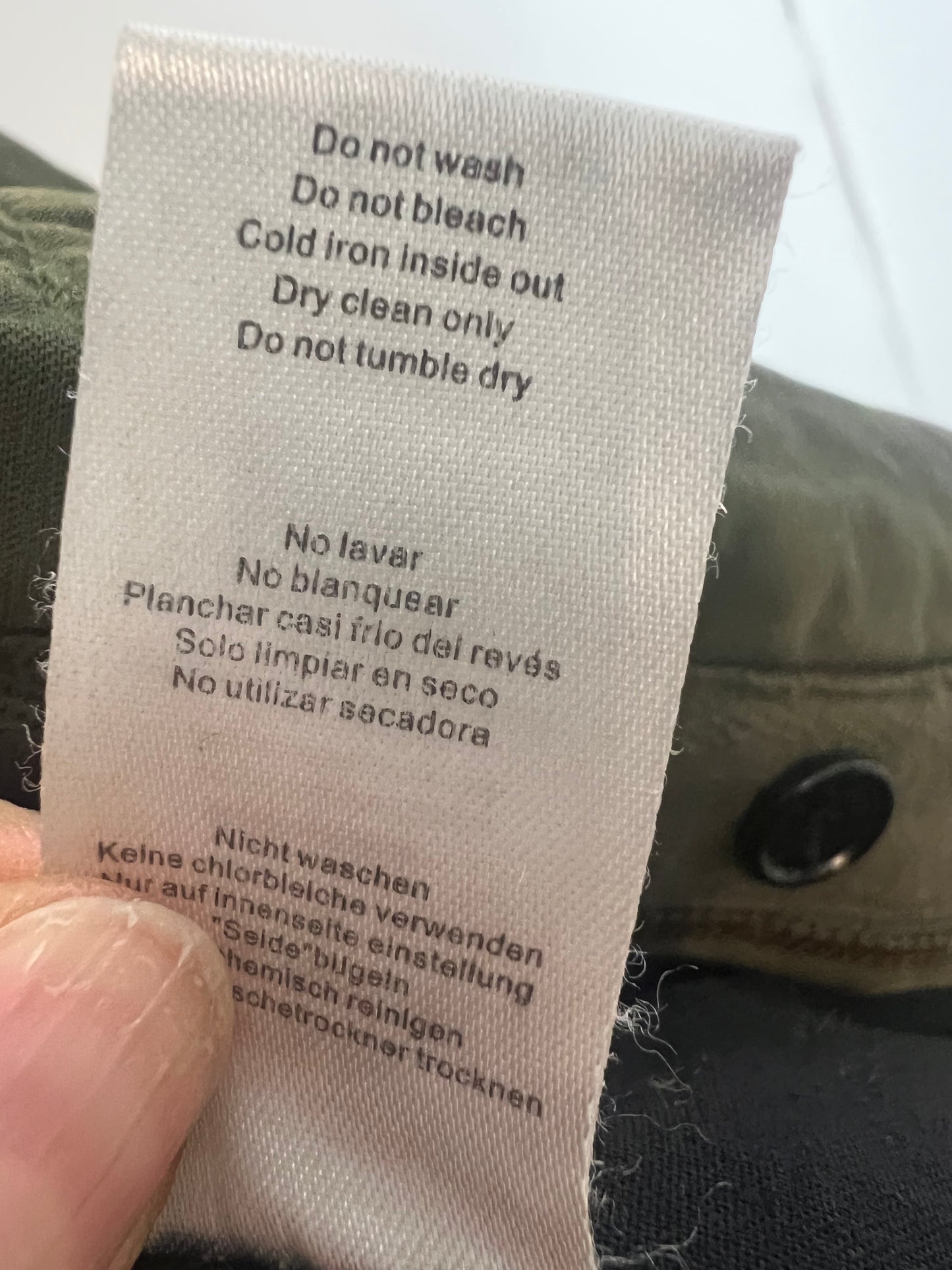 ZADIG&VOLTAIRE. Chaqueta verde militar con pelo  T.s