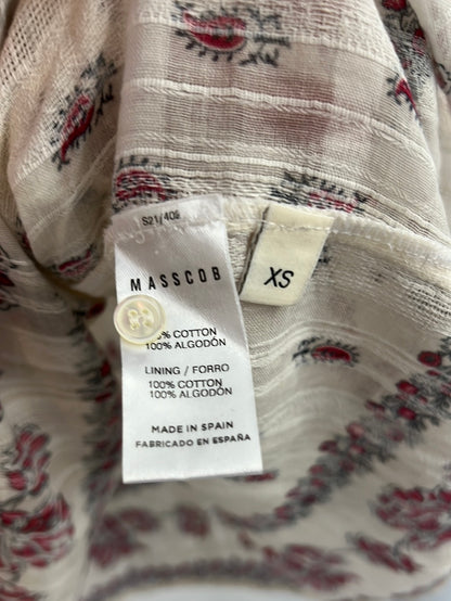 MASSCOB. Beige floral blouse T.xs