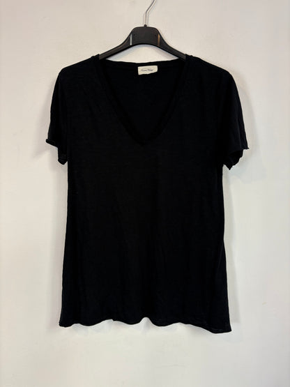 AMERICAN VINTAGE. Camiseta negra mezcla