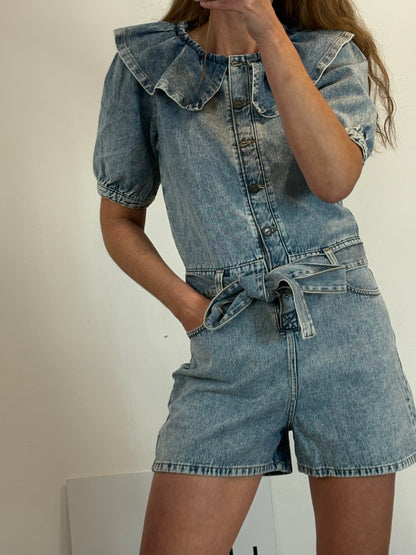 BALZAC. Mono denim corto volante