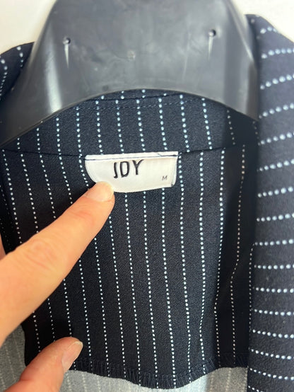 JDY. Chaleco azul fluido rayas. T M