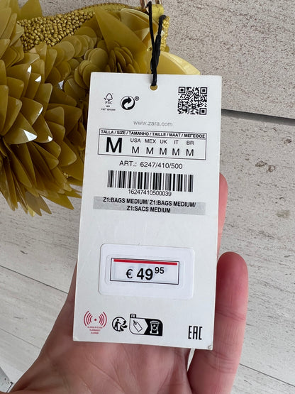 ZARA. Bolso abalorios verde pistacho