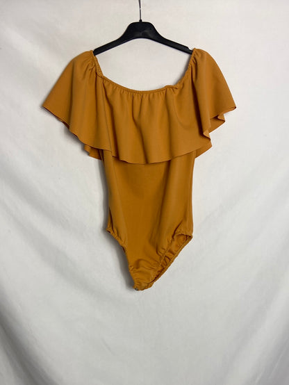 OTRAS. Body mostaza volante. T S/M