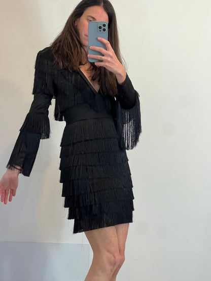 SESAME. Short fringed dress. TS