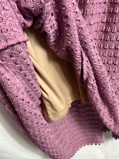 ZARA. Vestido textura malva. T S