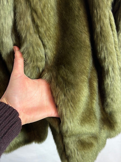 &amp;OTHER STORIES. Green fur coat. Size 36