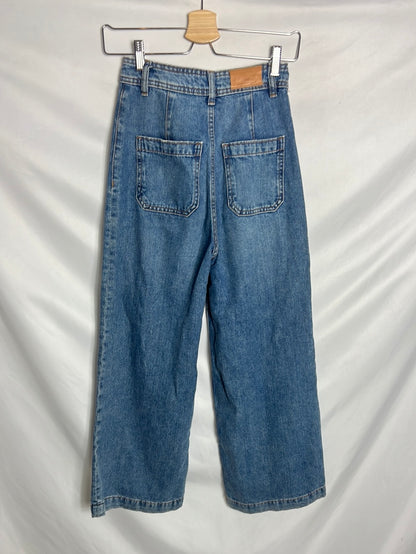 MANGO. Pantalón culotte vaquero T.32 (34)