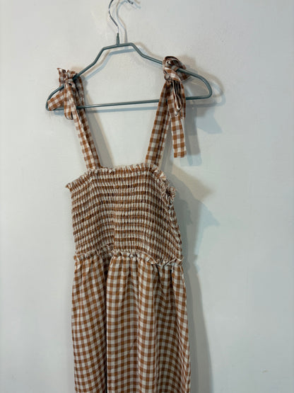 Vestido largo vichy