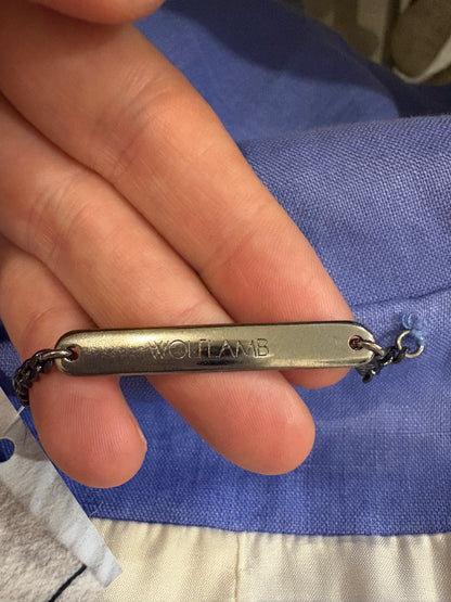 WOLFLAMB. Blazer azul de lino T.xs