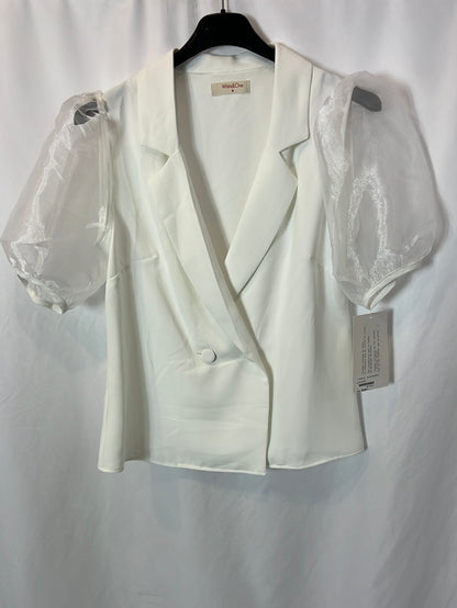WHITE&amp;ONE White blouse with Tl sleeves