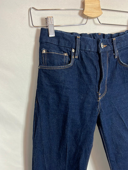 OTHERS. Dark blue flared denim. Size 36