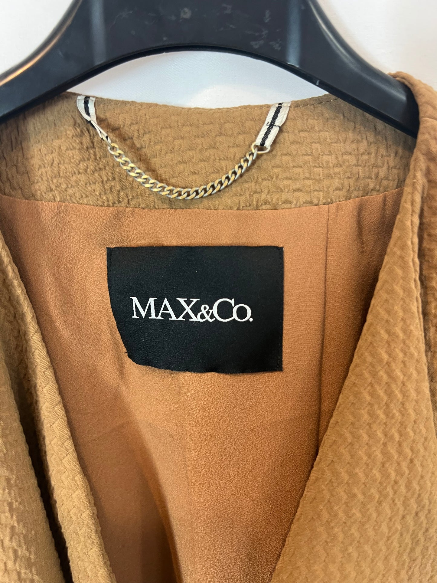 MAX&CO. Chaleco marrón textura. T 40
