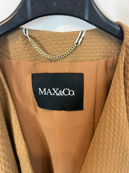 MAX&CO. Chaleco marrón textura. T 40