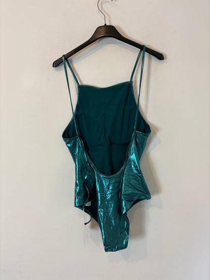 OYSHO. Bañador halter metalizado. T M