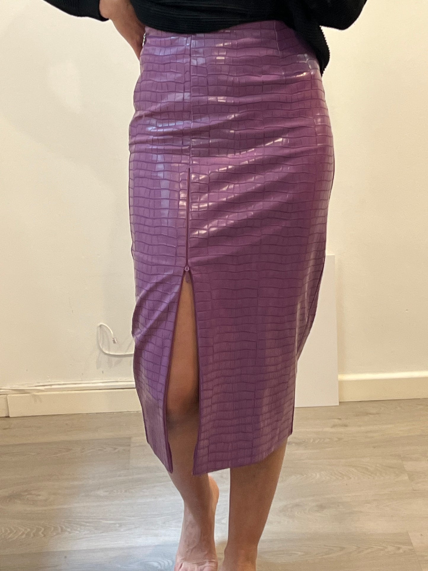 ROTATE. Purple midi skirt T.36