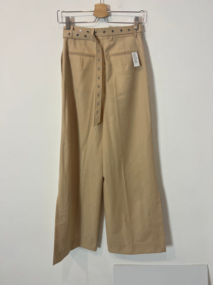 H&amp;M x Rockh. Flowy beige trousers with slits. Size 34