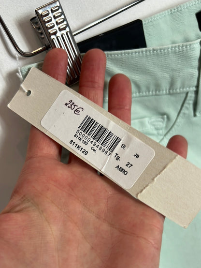 J BRAND. Denim pitillo elastico verde claro. T 27 (36)